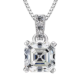 Elegant Swirl Birthstone Mothers Necklace